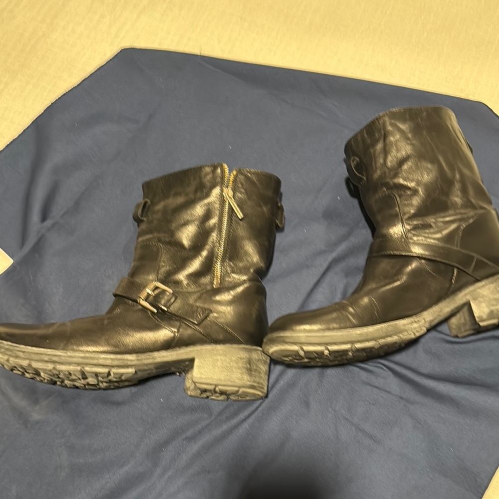 Aquatalia Black Combat & Moto Boots